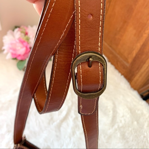 Patricia Nash Venezia Pouch Crossbody Leather Postcard Stamp Print Shoulder Bag - Picture 14 of 16